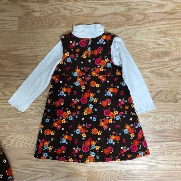 Gymboree Outfit Bundle Brown Floral Sz 4 Girls - Picture 6 of 8